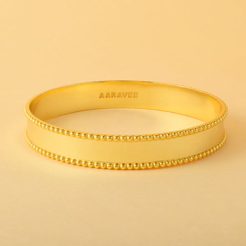 Basic Gold Stackable Bangle- 18K Gold Plated Brass