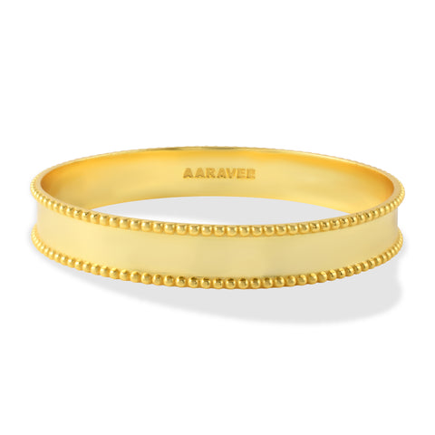 Basic Gold Stackable Bangle- 18K Gold Plated Brass