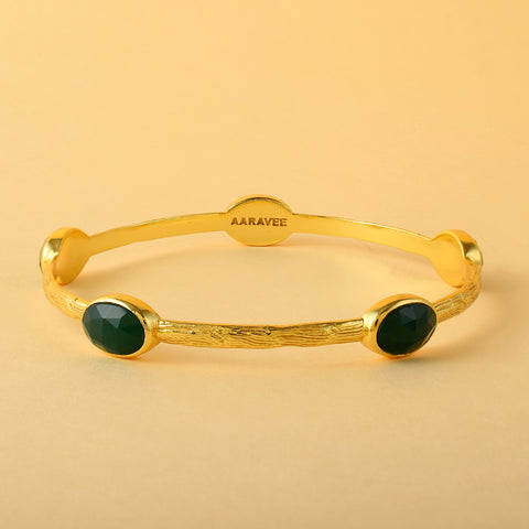 Feline Stackable Bangle- 18K Gold Plated Brass