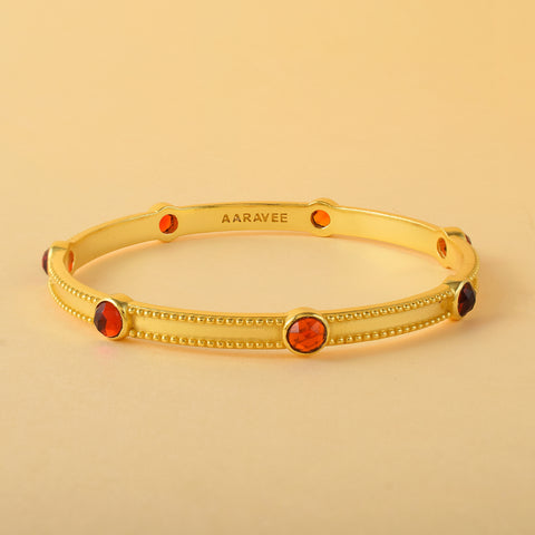 Thin Stackable Bangle- 18K Gold Plated Brass