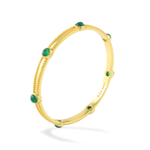 Thin Stackable Bangle- 18K Gold Plated Brass