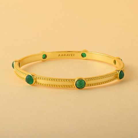 Thin Stackable Bangle- 18K Gold Plated Brass