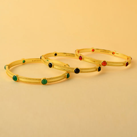 Thin Stackable Bangle- 18K Gold Plated Brass