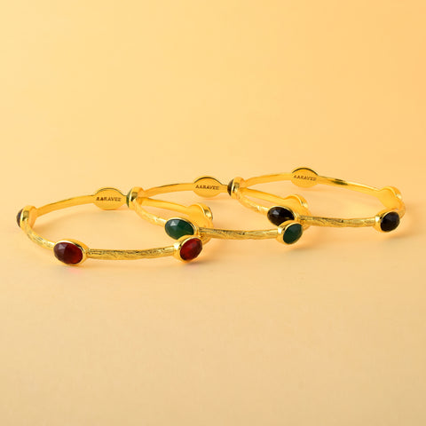 Feline Stackable Bangle- 18K Gold Plated Brass