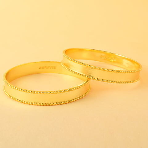 Basic Gold Stackable Bangle- 18K Gold Plated Brass