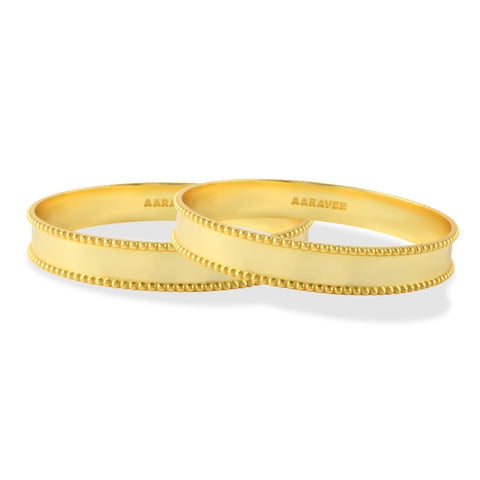 Basic Gold Stackable Bangle- 18K Gold Plated Brass