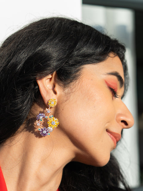 Lantana Earrings- 925 Sterling Silver