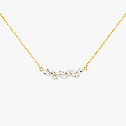 Leafy Marquise Necklace