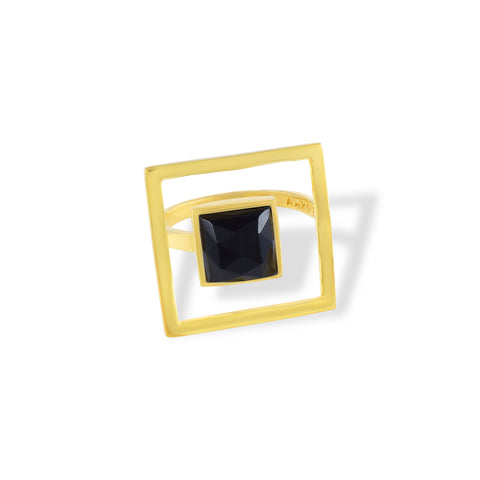 Patch Ring- 18K Gold Plated Brass