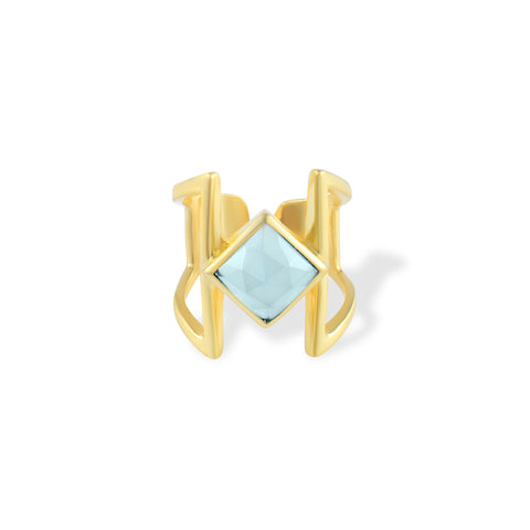 Rhomb Ring- 18K Gold Plated Brass