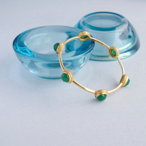 Solis Stackable Bangle- 18K Gold Plated Brass