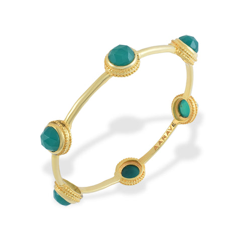 Solis Stackable Bangle- 18K Gold Plated Brass