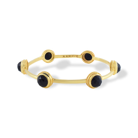 Solis Stackable Bangle- 18K Gold Plated Brass