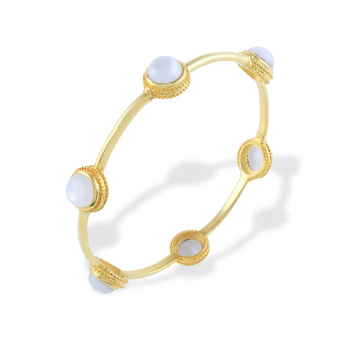 Solis Stackable Bangle- 18K Gold Plated Brass