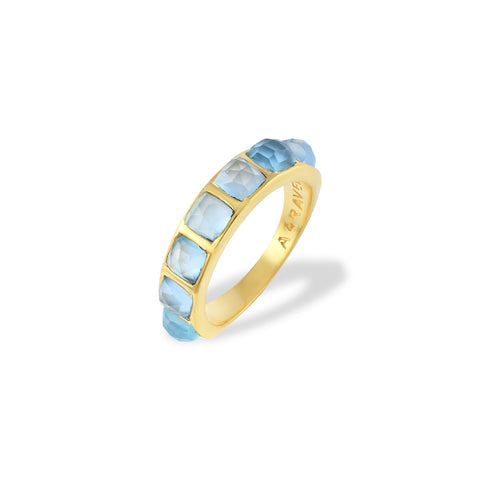 Stackable Studded Ring- 18K Gold Plated Brass