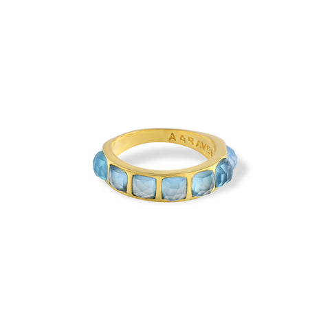 Stackable Studded Ring- 18K Gold Plated Brass