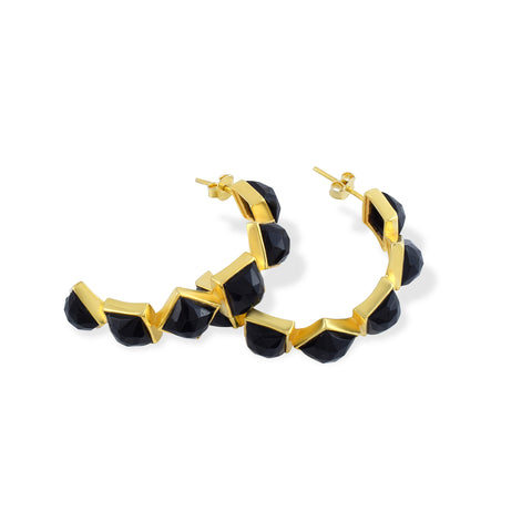 Tuille Hoops- 18K Gold Plated Brass