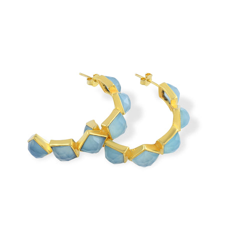 Tuille Hoops- 18K Gold Plated Brass